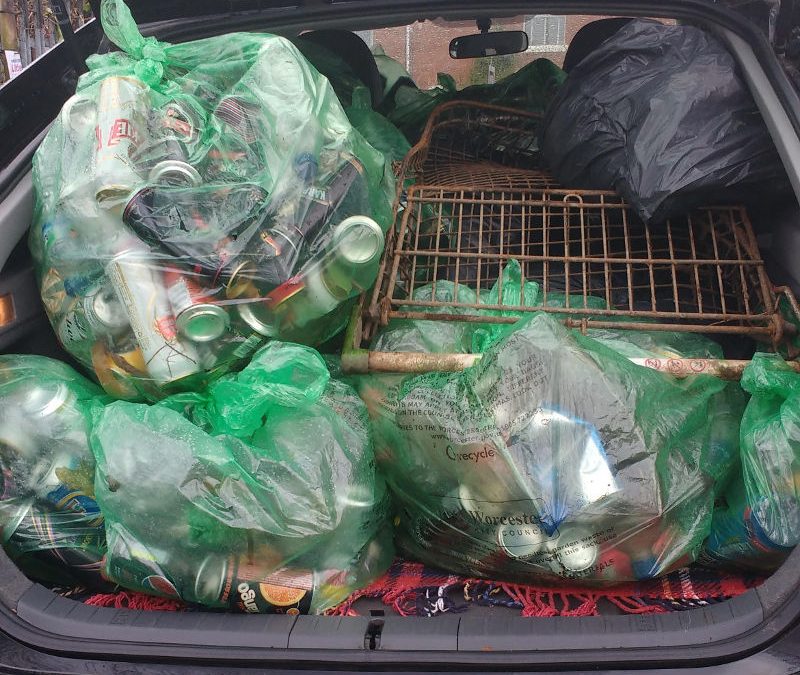 Car full of litter