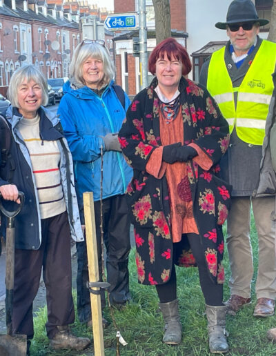 Tree planting along the canal towpath
